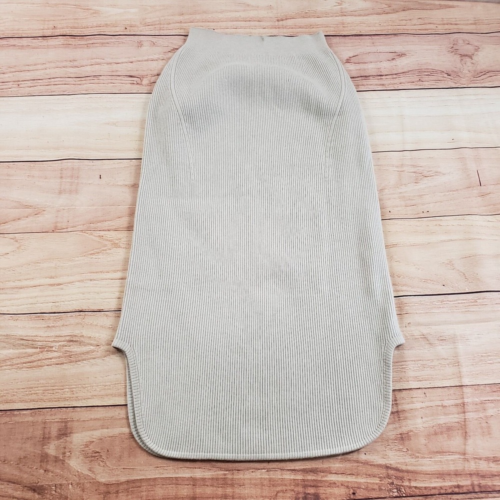 Uniqlo x Mame Kurogouchi Skirt Womens L/XL Beige Straight Pencil Midi Ladies *